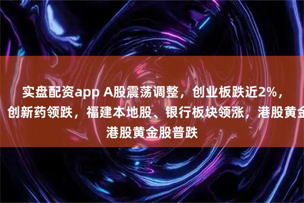 实盘配资app A股震荡调整，创业板跌近2%，贵金属、创新药领跌，福建本地股、银行板块领涨，港股黄金股普跌